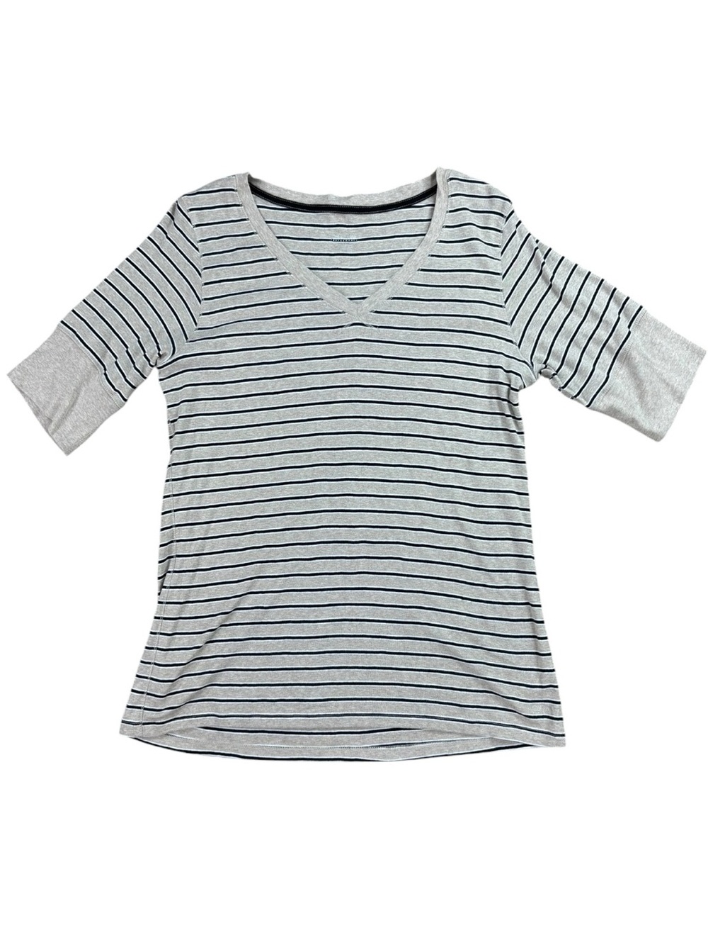 Woman’s Calvin Klein Performance quick dry beige and black stripe top size 2X